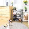 imageMAX Houser 2Tier Metal Shoe Rack Free Standing Shoe Storage Organizer Wire Grid Shoe Tower for Closet Bedroom Entryway GunmetalMetal Gunmetal
