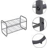 imageMAX Houser 2Tier Metal Shoe Rack Free Standing Shoe Storage Organizer Wire Grid Shoe Tower for Closet Bedroom Entryway GunmetalMetal Gunmetal