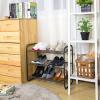 imageMAX Houser 2Tier Metal Shoe Rack Free Standing Shoe Storage Organizer Wire Grid Shoe Tower for Closet Bedroom Entryway GunmetalMetal Gunmetal