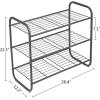 imageMAX Houser 2Tier Metal Shoe Rack Free Standing Shoe Storage Organizer Wire Grid Shoe Tower for Closet Bedroom Entryway GunmetalMetal Gunmetal