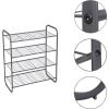 imageMAX Houser 2Tier Metal Shoe Rack Free Standing Shoe Storage Organizer Wire Grid Shoe Tower for Closet Bedroom Entryway GunmetalMetal Gunmetal