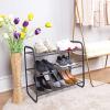 imageMAX Houser 2Tier Metal Shoe Rack Free Standing Shoe Storage Organizer Wire Grid Shoe Tower for Closet Bedroom Entryway GunmetalMetal Gunmetal