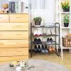 imageMAX Houser 2Tier Metal Shoe Rack Free Standing Shoe Storage Organizer Wire Grid Shoe Tower for Closet Bedroom Entryway GunmetalMetal Gunmetal