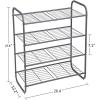 imageMAX Houser 2Tier Metal Shoe Rack Free Standing Shoe Storage Organizer Wire Grid Shoe Tower for Closet Bedroom Entryway GunmetalMetal Gunmetal