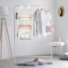 imageMAX Houser 3 Tier Shelf Hanging Closet Organizer Space SaverCloset Hanging Shelf with 2 Sturdy Hooks for Storage Foldable GreyBeige