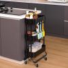 imageMAX Houser 3Tier Rolling Utility Cart with Caster Wheels