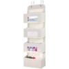 imageMAX Houser 5Shelf Hanging Closet Organizer and 4Shelf Over The Door Hanging Organizer with 2 Metal HooksBeige