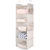 imageMAX Houser 5Shelf Hanging Closet Organizer and 4Shelf Over The Door Hanging Organizer with 2 Metal HooksBeige