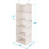 imageMAX Houser 5Shelf Hanging Closet Organizer and 4Shelf Over The Door Hanging Organizer with 2 Metal HooksBeige
