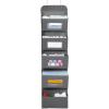 imageMAX Houser 5Shelf Over The Door Hanging Organizer with 2 Metal Hooks Beige  Grey