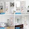 imageMAX Houser 5Shelf Over The Door Hanging Organizer with 2 Metal Hooks Beige  Grey