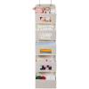 imageMAX Houser 5Shelf Over The Door Hanging Organizer with 2 Metal Hooks Beige  Grey