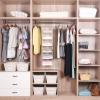 imageMAX Houser 6 Tier Shelf Hanging Closet Organizer and 5 Tier Shelf Hanging Closet Organizer Closet Hanging Shelf with 2 Sturdy Hooks for Storage FoldableBeige and BlackD2