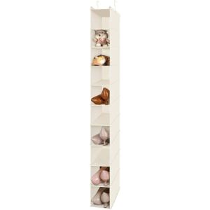 imageMAX Houser 10Shelf Hanging Shoe Shelf Organizer Hanging Shoe Storage for ClosetPack of 2 BlackBeige