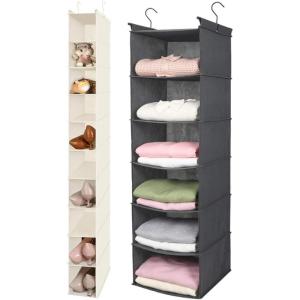 imageMAX Houser 6 Tier Shelf Hanging Closet OrganizerGrey10Shelf Hanging Shoe Shelf OrganizerBeige