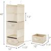 image5Shelf Over The Door Hanging Organizer with 2 Metal Hooks5 Pocket Over The Door Wall Mount Storage with Clear Windows for Baby Nursery Bathroom ClosetBedroomDormBeige2 PackBeige