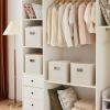 imageMAX Houser 6 Pack Foldable Fabric Storage Bins with Handles  Ideal for Closet Organization Bedroom and Nursery Beige 12quotx12quotx12quotBeige