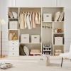 imageMAX Houser 6 Pack Foldable Fabric Storage Bins with Handles  Ideal for Closet Organization Bedroom and Nursery Beige 12quotx12quotx12quotBeige