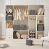 imageMAX Houser 6 Pack Foldable Fabric Storage Bins with Handles  Ideal for Closet Organization Bedroom and Nursery Beige 12quotx12quotx12quotDove Grey