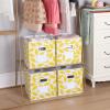imageMAX Houser 6 Pack Foldable Fabric Storage Bins with Handles  Ideal for Closet Organization Bedroom and Nursery Beige 12quotx12quotx12quotYellow