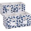 imageMAX Houser 6 Pack Foldable Fabric Storage Bins with Handles  Ideal for Closet Organization Bedroom and Nursery Beige 12quotx12quotx12quotAzure