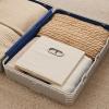 imageMAX Houser Storage Bins Cubes Baskets Containers with Dual Handles for Home Closet Bedroom Drawers Organizers Foldable Set of 6 BrownBeige
