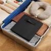 imageMAX Houser Storage Bins Cubes Baskets Containers with Dual Handles for Home Closet Bedroom Drawers Organizers Foldable Set of 6 BrownBlack 1