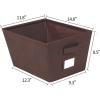 imageMAX Houser Storage Bins Cubes Baskets Containers with Dual Handles for Home Closet Bedroom Drawers Organizers Foldable Set of 6 BrownBrown 3