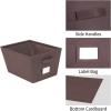 imageMAX Houser Storage Bins Cubes Baskets Containers with Dual Handles for Home Closet Bedroom Drawers Organizers Foldable Set of 6 BrownBrown 3