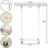 imageMAX Houser Standard Rod Clothing Garment RackMetal Rolling Clothes Organizer on Wheels for Hanging ClothesCoats Skirts Shirts SweatersExtensibleWhiteWhite