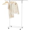 imageMAX Houser Standard Rod Clothing Garment RackMetal Rolling Clothes Organizer on Wheels for Hanging ClothesCoats Skirts Shirts SweatersExtensibleWhiteWhite