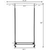 imageStandard Clothes Clothing Garment Rack with Storage Shelves freestandinggarmentracks Bathroom Charcoal Grey