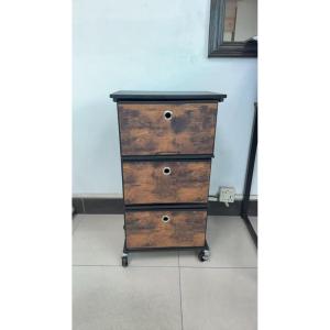 imageMAX Houser Dresser Storage with 3 Drawers Fabric Dresser Tower Vertical Storage Unit for Bedroom Closet Office Brown