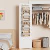 image:imageMAX Houser 5Shelf Over The Door Hanging Organizer with 2 Metal Hooks 5 Pocket SwingProof Behind Door Organizers with Clear Windows for Nursery Bathroom ClosetDormBaby Diapers Beige1 Beige