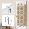 image:imageMAX Houser 5Shelf Over The Door Hanging Organizer with 2 Metal Hooks 5 Pocket SwingProof Behind Door Organizers with Clear Windows for Nursery Bathroom ClosetDormBaby Diapers Beige2 Beige