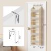 image:imageMAX Houser 5Shelf Over The Door Hanging Organizer with 2 Metal Hooks 5 Pocket SwingProof Behind Door Organizers with Clear Windows for Nursery Bathroom ClosetDormBaby Diapers Beige1 Beige