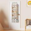 image:imageMAX Houser 5Shelf Over The Door Hanging Organizer with 2 Metal Hooks 5 Pocket SwingProof Behind Door Organizers with Clear Windows for Nursery Bathroom ClosetDormBaby Diapers Beige1 Beige