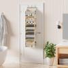 image:imageMAX Houser 5Shelf Over The Door Hanging Organizer with 2 Metal Hooks 5 Pocket SwingProof Behind Door Organizers with Clear Windows for Nursery Bathroom ClosetDormBaby Diapers Beige1 Beige